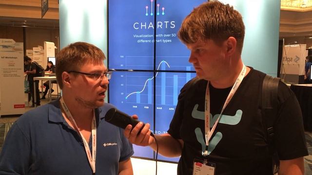 Aleksey Stukalov Talking About Cuba Platform At Vaadin JavaOne Booth