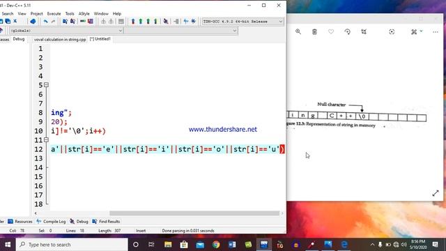 Calculate Total Number Of Vowels In A Character String Using Loop /C++