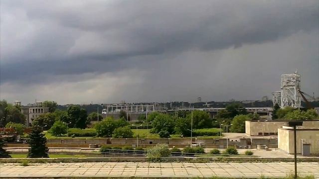 Хмурый день в Запорожье | Порт им. Ленина | TimeLapse