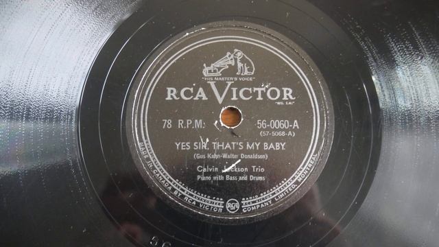 78RPM  Calvin Jackson Trio   Yes Sir, That's My Baby   Jazz Piano