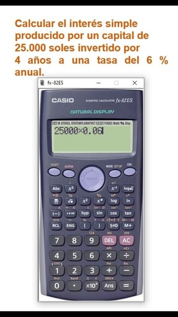 Matemática Financiera | Interés Simple Con Calculadora CASIO | Determinar El Interés Simple Anual 📈