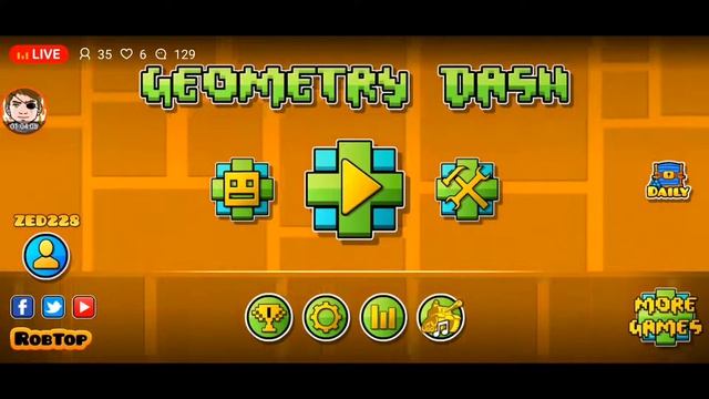 Вечерний стрим по Geometry Dash. Прохожу уровни от подписчиков в чате