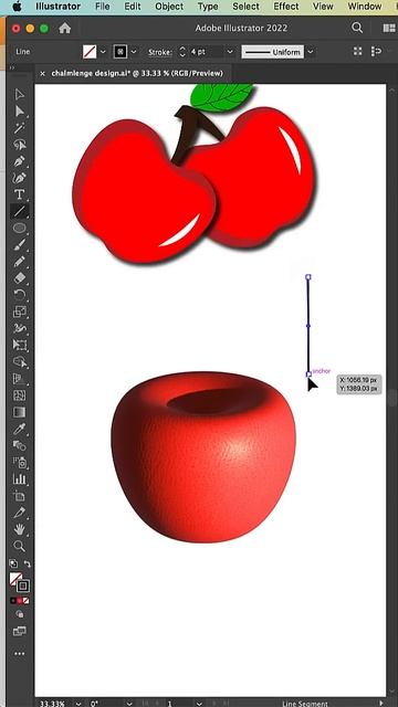 Apple Design Challenge Flat Design And 3D Design In Adobe Illustrator