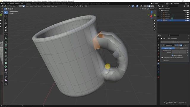 Blender How To Delete Part Of Object