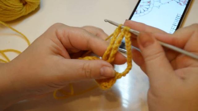 сложные столбики крючком