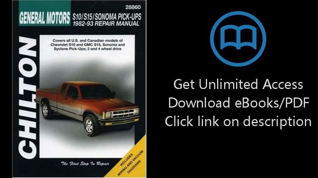 Download Chevrolet S10, S15, Sonoma, And Pick-ups, 1982-93 (Chilton Total Car Care Series Manual PD