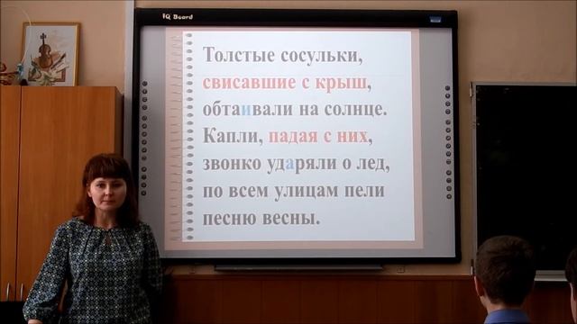 Видео-урок русского языка в 9 классе 