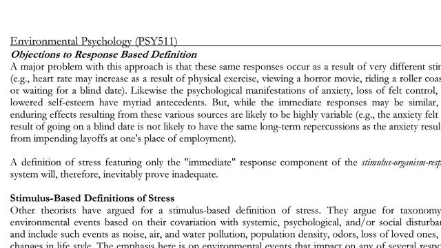 PSY511 || Lecture 21 || Environmental Psychology || Short Lecture || VU Lectures
