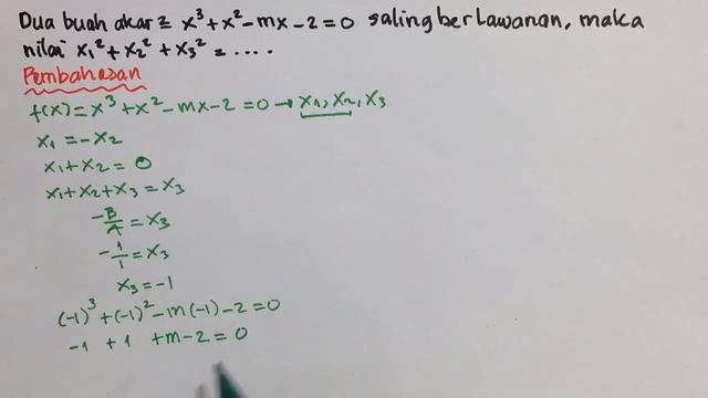 Persamaan Suku Banyak Dengan Dua Akar Berlawanan (Polinomial)