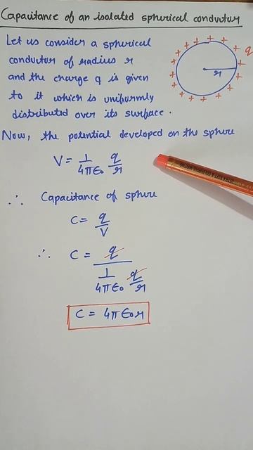 Class12/Physics/Capacitance/Capacitance Of An Isolated Spherical Conductor