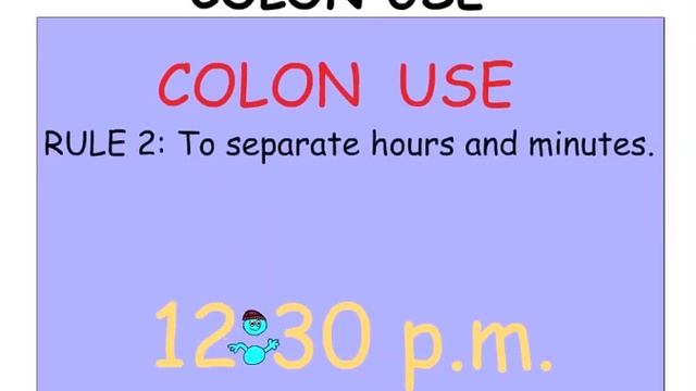 COLON USE -  PUNCTUATION - Easy English Grammar