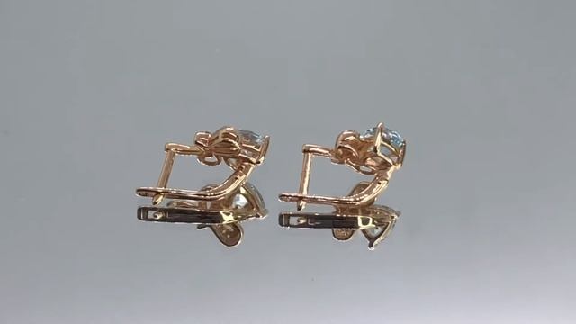 Серьги с топазом