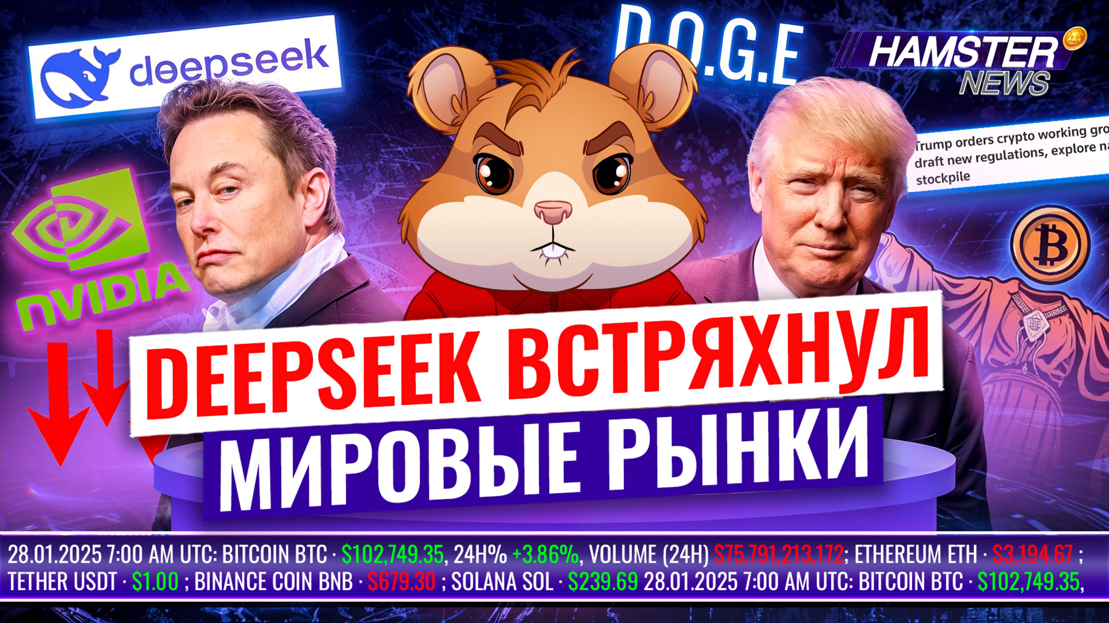 «Биткоин-Иисус» обращается к Трампу, блокчейн для DOGE, крипто «круглые столы» в США ⚡️ Hamster News