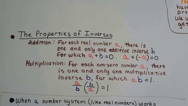 Algebra II  1.10a, Field Axioms & Properties of Equality