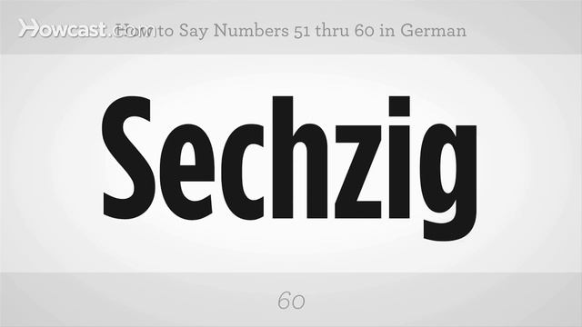 How To Say Numbers 51 Thru 60 In German | German Lessons