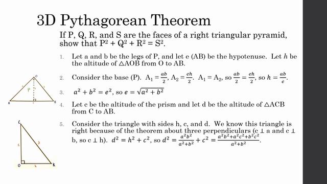 Theorem About Three Perpendiculars And Its Applications - Caleb Clark (Grade 12)