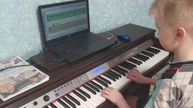 Учимся читать ноты с программой Софт Моцарт, Денис, 8 лет