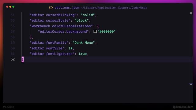 VS Code | Минималистичная настройка 2025 (6/11) - Шрифт
