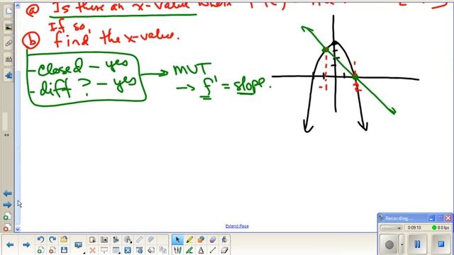SanfordFlipMath AP Calculus 4.2A Mean Value Theorem (derivatives)
