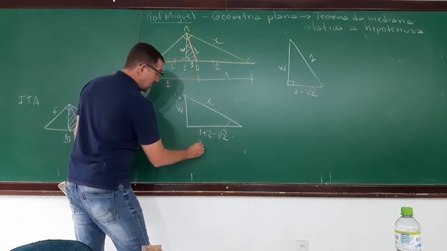 TEOREMA DA MEDIANA RELATIVA À HIPOTENUSA - GEOMETRIA PLANA