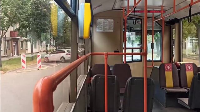 Поездка на троллейбусе БКМ 321№3043 по 12 маршруту ДС Лермонтова - Пл.Бангалор