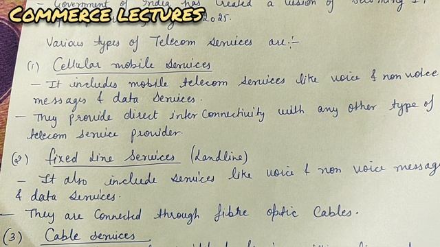Telecom Services || Business Services (class 11 Business Studies)