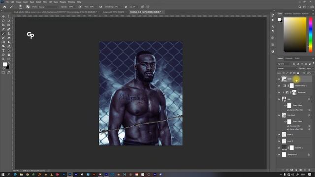 UFC Poster Design Process In Adobe Photoshop For JON JONES #photoshoptutorial #photoshop
