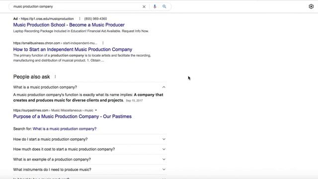 Music Production Companies and Management Companies