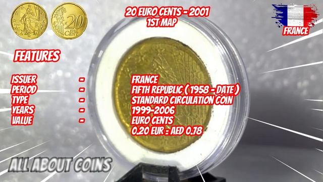 20 Euro Cent 2001 - FRANCE - Features And Details | All About Coins