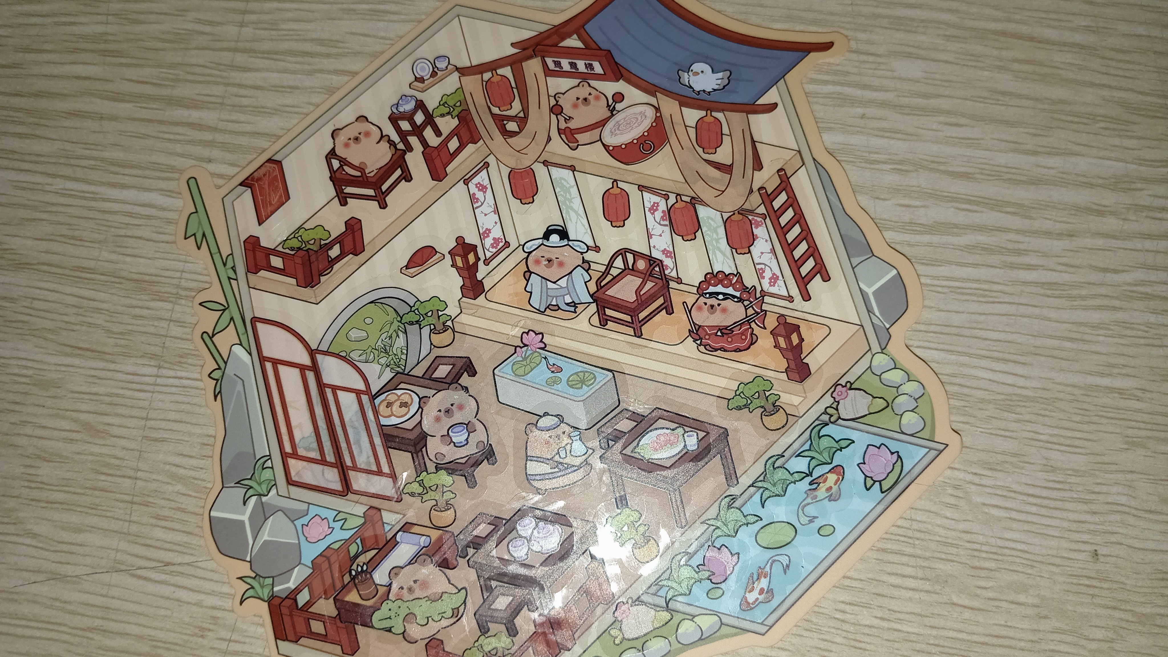 Делаю домик из наклеек|потом была температура 37,5°