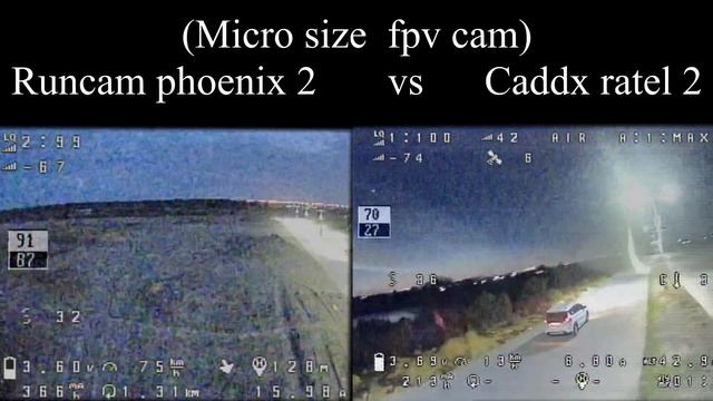runcam phoenix 2 vs  caddx ratel 2 at night
