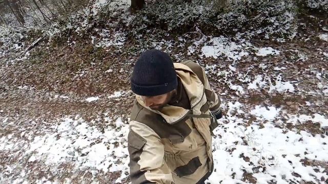 Первый снег, прогулка овчаркой,гриб замёрзший в лесу,24 .10.23. г.