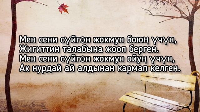 Мен сени сүйгөн жокмун..