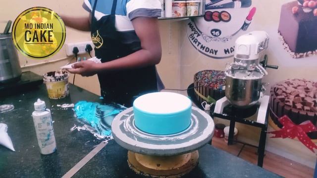 Birthday Cake || Chocolate  Truffle Cake || Blue Color Cake || Md Indian Cake.