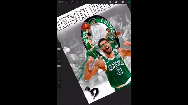 HOW TO MAKE A NBA POSTER ON PROCREATE?!