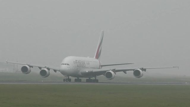 Emirates A380 Manchester Take Off
