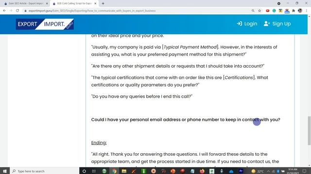 How To Call Buyers In Export Import Business ? 📞 📲 Importer & Purchase Manager के साथ कैसे बात करें