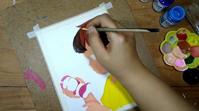 POSTER COLOR PAINTING / PONYO - Studio Ghibli