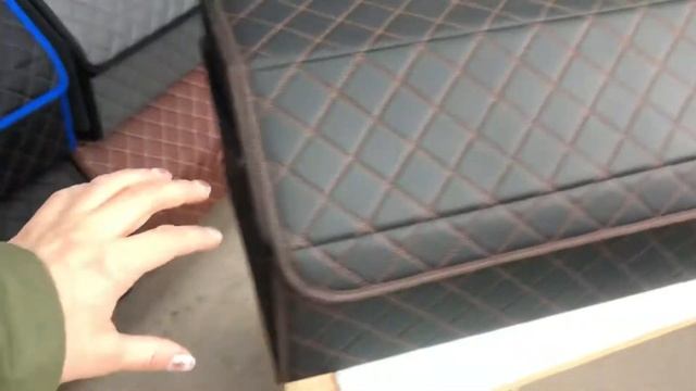 Кофр-органайзер Middle размер 48*30*30 чёрный/строчка коричневая.