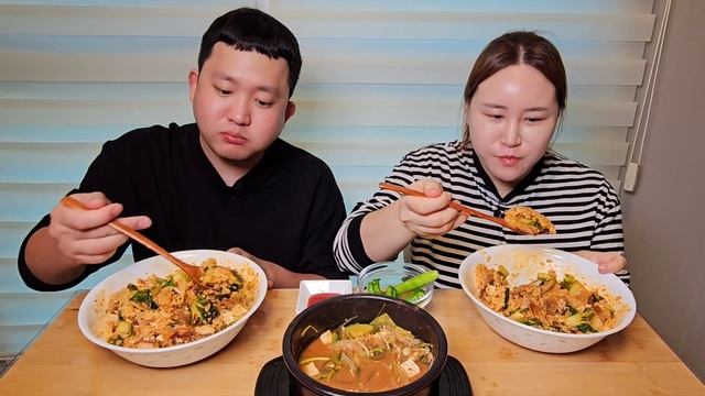 봄 내음 가득한 봄동 비빔밥, 향긋한 달래 된장찌개 집밥 먹방 ! Spring Bibimbap Soy Bean Paste Soup MUKBANG EATING SHOW
