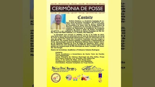 Acadêmicos Da Academia Capixaba De Letras E Artes De Poetas Trovadores - Fotos Dos Novos Acadêmicos