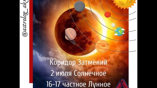 КОРИДОР ЗАТМЕНИЙ. СОЛНЕЧНОЕ ЗАТМЕНИЕ 2 ИЮЛЯ 2019
