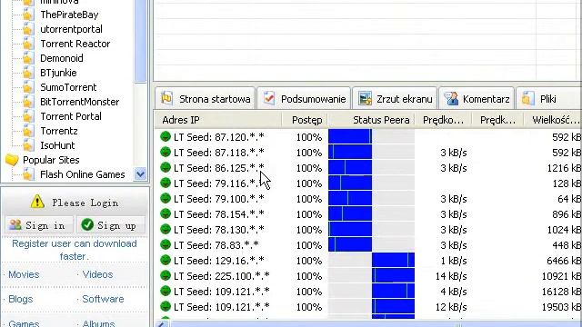 Super Prędkość BitComet 1.17