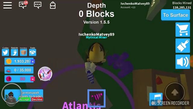 Бро против Нуба в роблокс в режиме майнинг симулятор