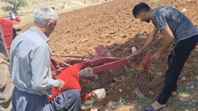 Toilet Construction With A Tractor, Innovation In Agriculture And Construction