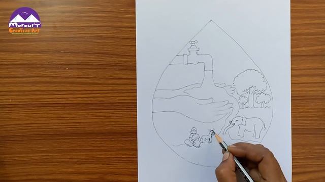 How to draw save water save nature save earth save environment