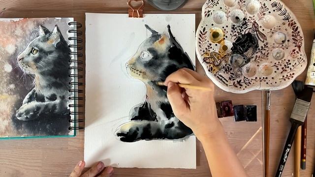 МК урок по акварели #акварель #watercolor #рисунокакварелью #скетч #иллюстрация #aquarelle #sketch