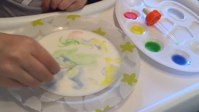 Детские рисунки на молоке
