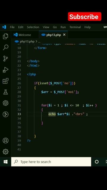 Multiplication Table Using #PHP #like #love #trending #tutorial #motivation #motivational #educatio