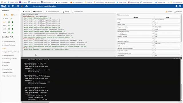 OpenRules Graphical Debugger For Business Users